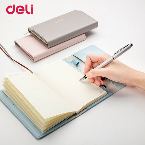 

2018 fashion wallet shape pu leather cover notebook for school office business supply quality 3color organizer wj-smtg235, Purple;pink