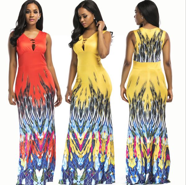 

women sleeveless long dress banadge maxi dresses women casual party wear dress, Black;gray