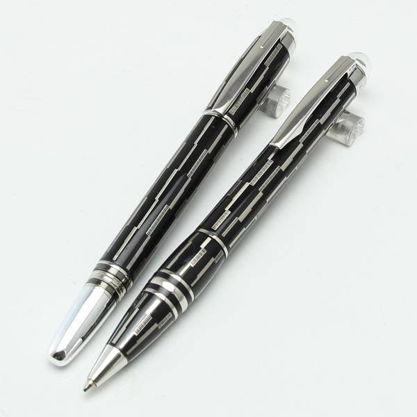 

Classique Platinum plating mysterious black metal Fountian pen/Rolelrball pen/Ballpoint pen with crystal head luxury AAA brand pens