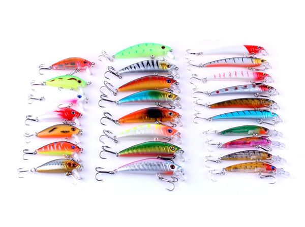 

hengjia mixed fishing lure bait set kit pesca fishing wobblers isca artificial crankbait swimbait treble hook floating fake lure
