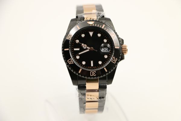 

Хорошо 116613 часы человек автоматический черный золото часы из нержавеющей стали черный циферблат человек смотреть