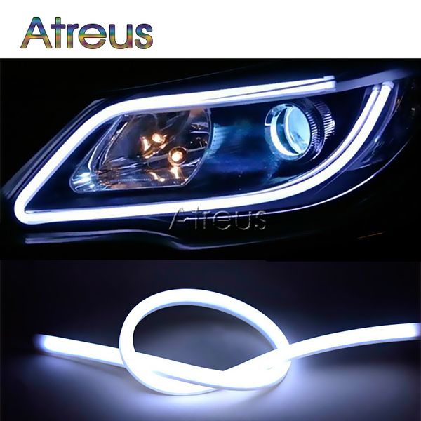 

60 см гибкий светодиодный дневной ходовой огонь DRL лампа для Duster Megane 2 3 Logan Captur 3 6 CX-5