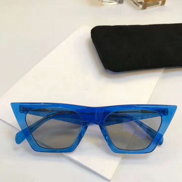 

women blue bluet grey lens cl41468/s cat eye sunglasses lens designer sunglasses sonnenbrille eyewear new with box, White;black