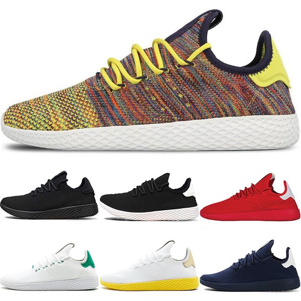 

stan smith tennis hu men women running shoes pharrell williams og multi color black white oreo blue red runner sports sneakers size 5-11, White;red