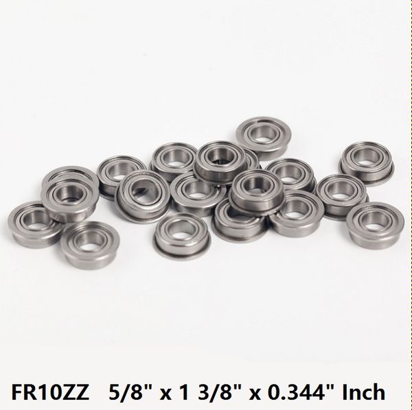 

100pcs fr10zz fr10z fr10 zz z 5/8" x 1 3/8" x 0.344" inch flanged flange ball bearing shielded 15.875 34.925 8.731mm