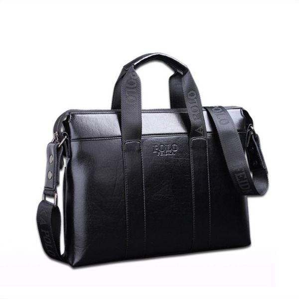 

2018 famous brand designer briefcase simple mens leather briefcase solid large business man bag lapbag messenger bag for men