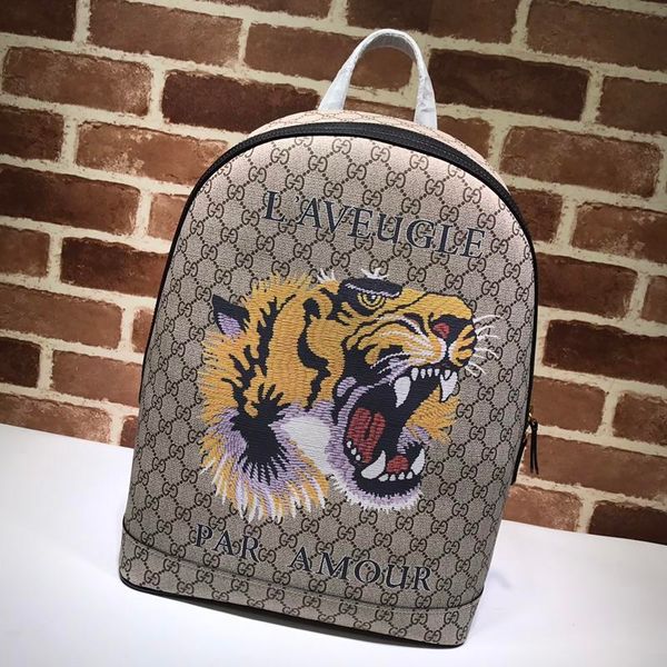 

tiger men backpacks fashion ladies letter real leather bags for men backpack 32x40.6x14.9cm