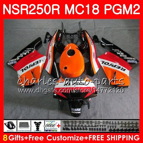 Комбинезоны для Honda NSR250R MC16 MC18 PGM2 NS250 88 89 78HM.57 NSR 250 R NSR250 R RR NSR250RR NSR 250R 88 89 1988 1989 обтекатель комплект горячий Repsol