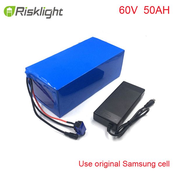 

60v 50ah new diy recharge battery lithium battery powered 2000w electric cargo bike for samsung cell