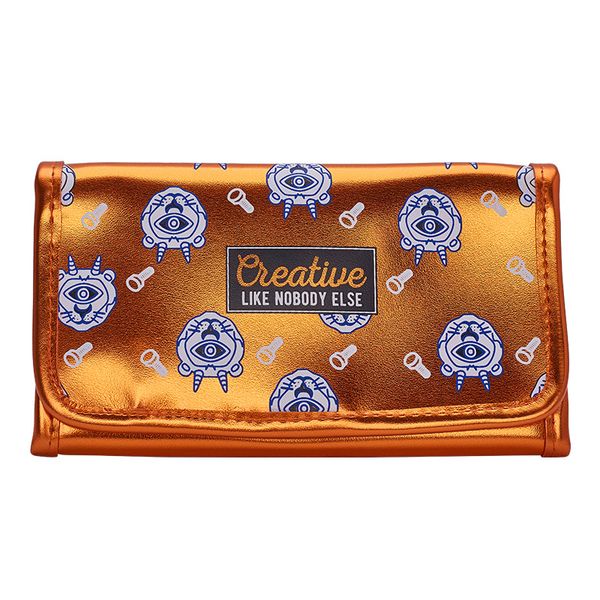 

selling pretty girl fresh pu leather crossbody bags with orange cartoon pattern printing for girl phone cases & bags f366