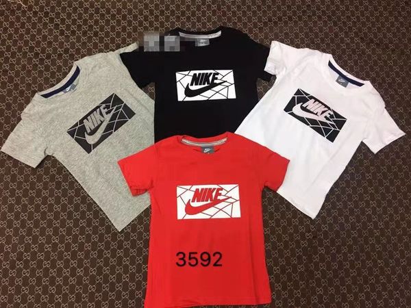 

Детская круглая шея футболка хлопок Письмо печати дна рубашка мода удобные модел