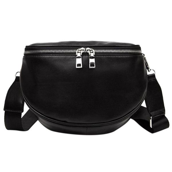 

fggs waist bag women pure color pattern leather shell chest bags fanny pack sac taille ceinture femmes waist bag phone