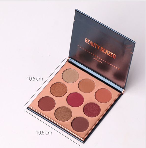 

beauty glazed long-lasting eye shadow easy to wear eyeshadows natural matte shimmer natural palette 9 colors