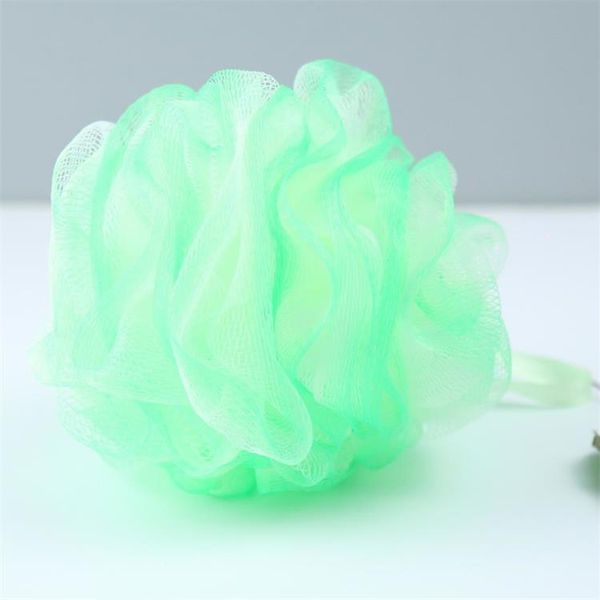 2021 Loofah Bath Sponge Mesh Pouf Double Colors Mix Loofa Puff Scrubber