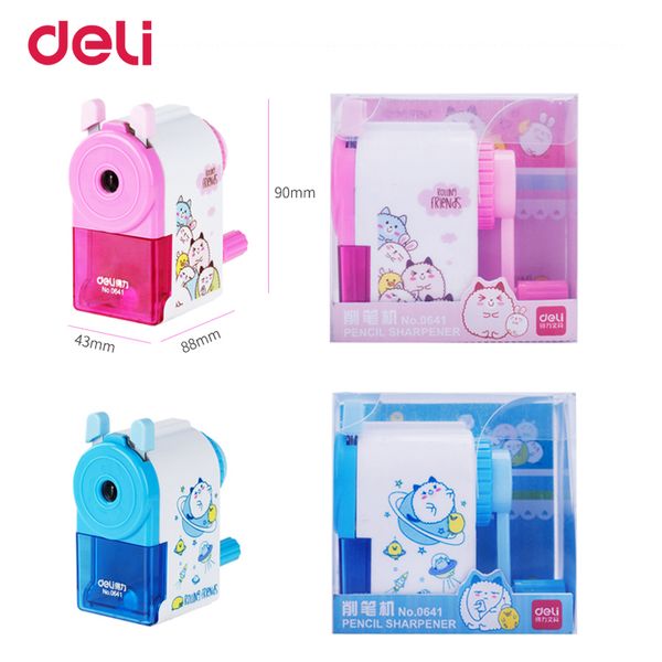 

deli no 0641 mechanical pencil sharpener stationary office apontador hand-operated manual sharpener school supplies for kids