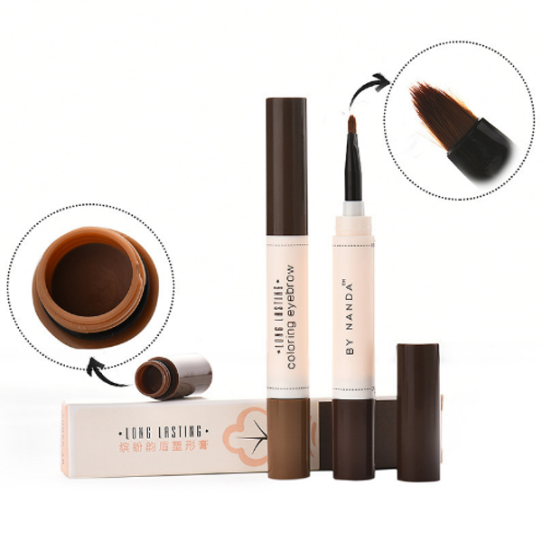 

wholesales 2018 popular long lasting waterproof eyebrow pencil with brush makeup cosmetic 5 pcs/lot ing