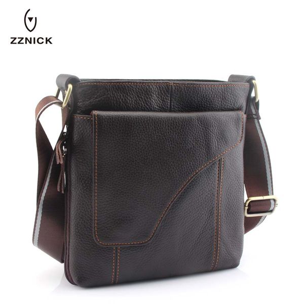 

zznick 2018 new arrival men's genuine leather messenger bag shoulder bags for men cross body bag travel business fashion 830*