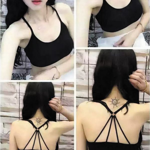 

women padded fitness stretch bandage halter running yoga sports gym bras apparel female sportswear clothing clothes 2018, White;black