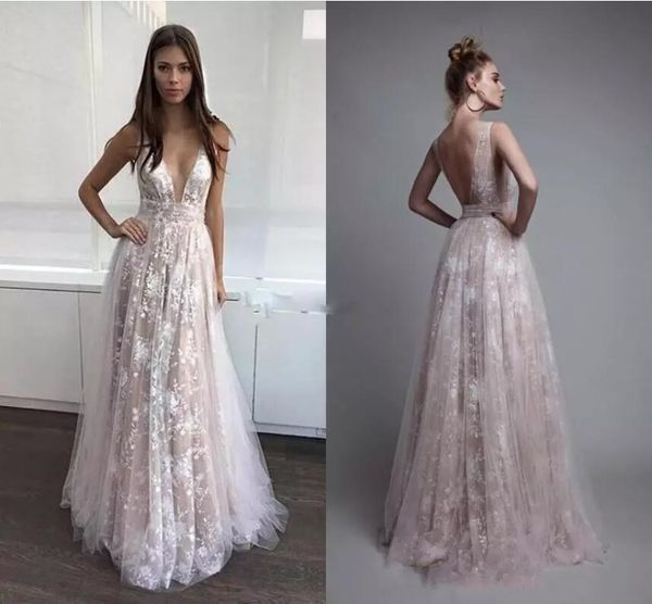 

paolo sebastian 2020 вечерние платья глубокий v шеи полный шнурок аппликациями мантий выпускного вечера backless бич знаменитости для особых, Black;red