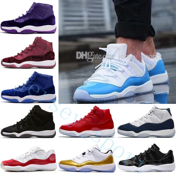 

new 11 gs basketball shoes velvet heiress night maroon wine red for mens original outdoor sports sneakers us 5.5-13 eur 36-47