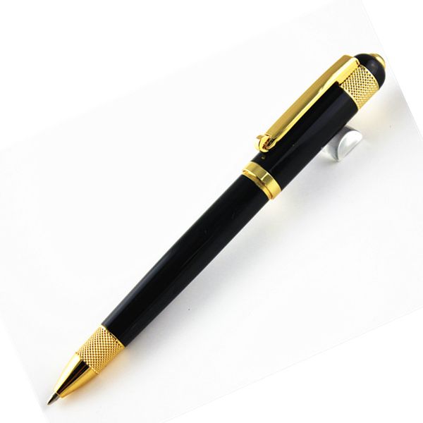 Monte Monte Black Gold Clip Ballpoint Pen Papelaria Executivo Escrevendo Pens Clipe