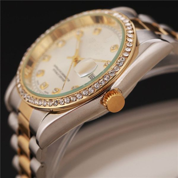 

Relogio ma culino men watche luxury dre de igner fa hion black dial calendar gold bracelet folding cla p ma ter male 2018 gift couple