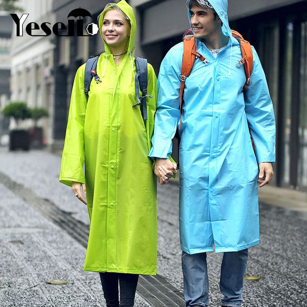 

yesello lightweight packable poncho wind hooded raincoat coat for women outdoor travel