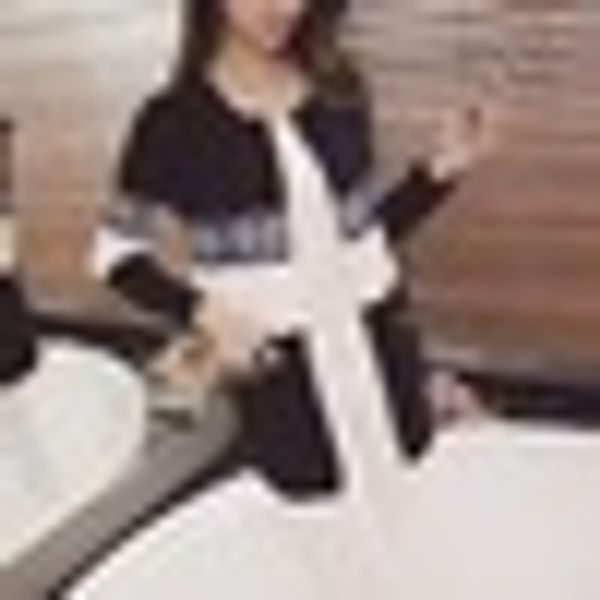 

women long cardigan autumn winter plus size korean style long knitted sweater outwear drop shipping, White;black