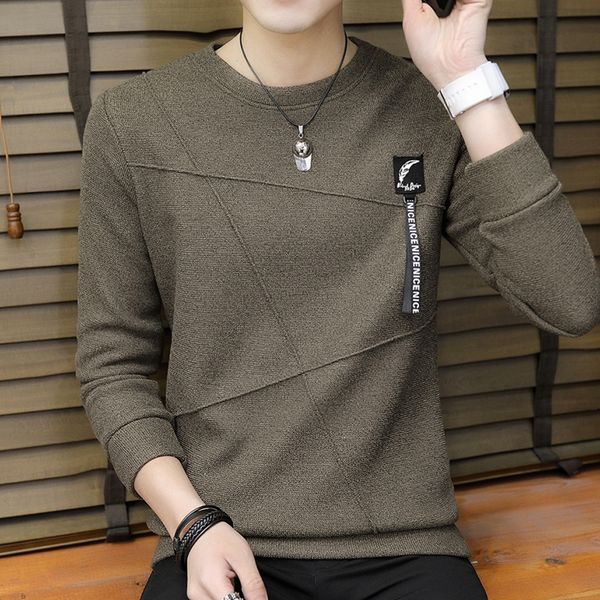 

men sweater thin 2018 new autumn and winter fashion trend short student sweater male o-neck knitted pullover korean style m03, White;black