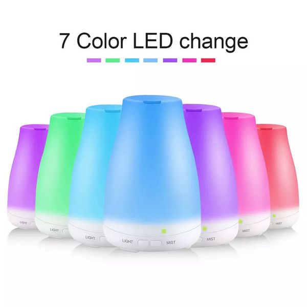 

100мл 7color эфирное масло диффузор портативный аромат увлажнитель диффузор led night light ультразвуковой прохладный туман maker свежий воз