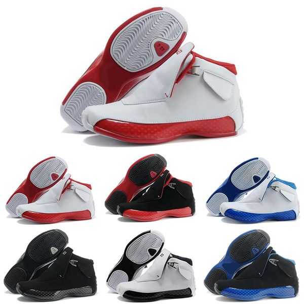 

2018 18 Gym Red Black Blue Royal White Metallic Silver for Mens Basketball Shoes classic 18s XVIII Mid Athletic Sport Sneakers Size 41-47