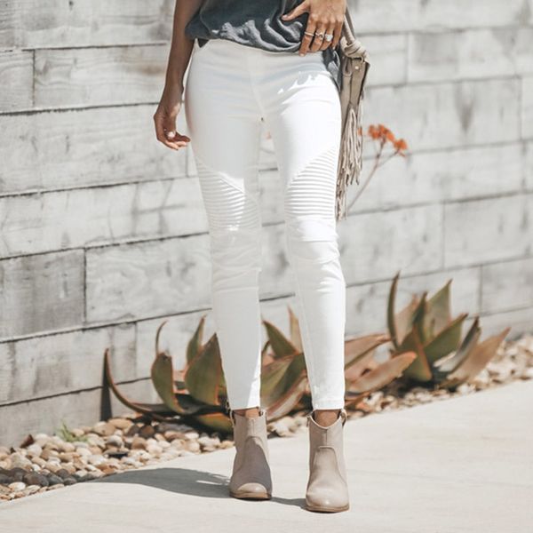 

women high waist jeans casual fashion stretch skinny denim pencil pants lady's trousers jeans white leggings ws9816v, Black;white