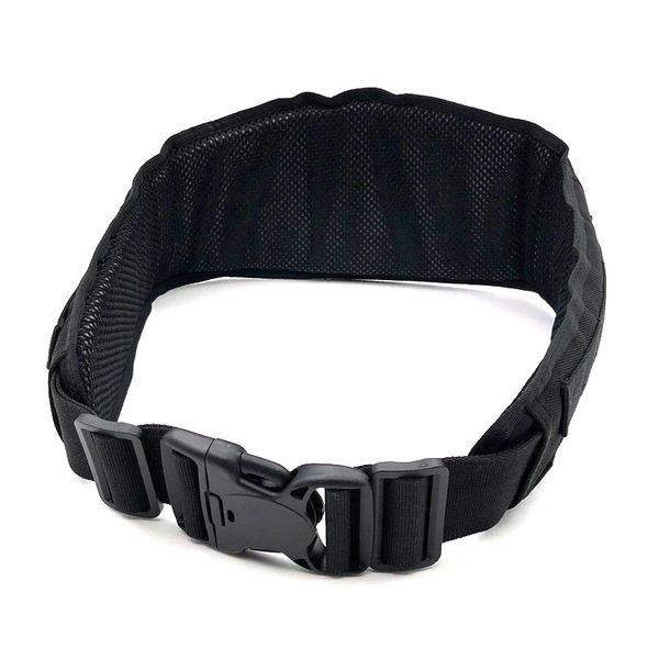 

outdoors tactical belt multi-functional cushion molle waist belt nylon hanging waist bag additional package(black, Black;green