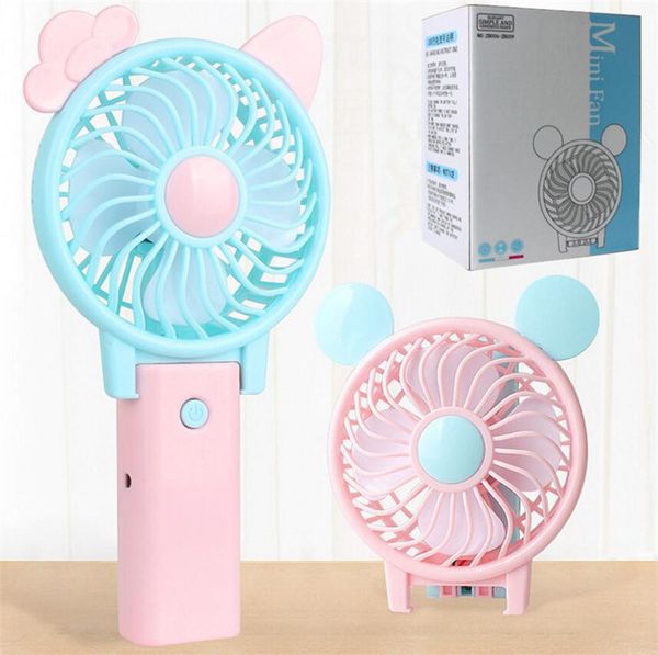 

USB зарядки портативный складной вентилятор мини мультфильм Cat аккумуляторная скл