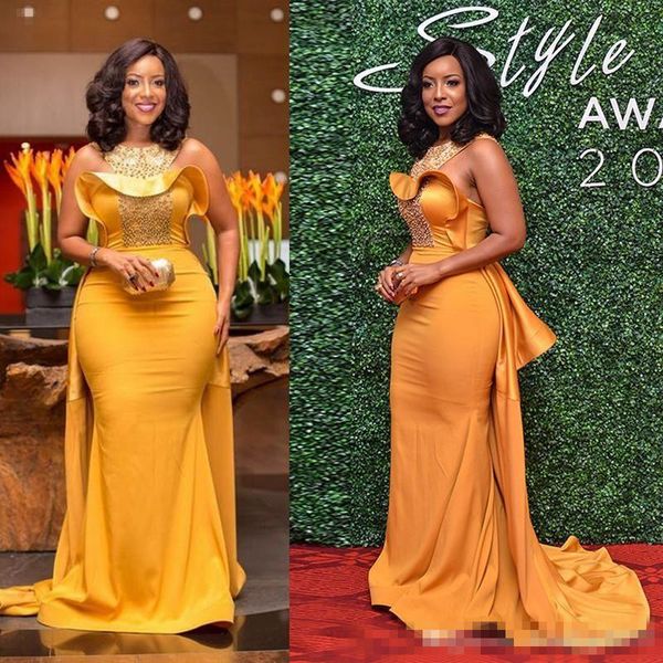 

2018 tyli h mermaid evening dre plu ize beaded atin african women prom dre e long celebrity evening gown for red carpet