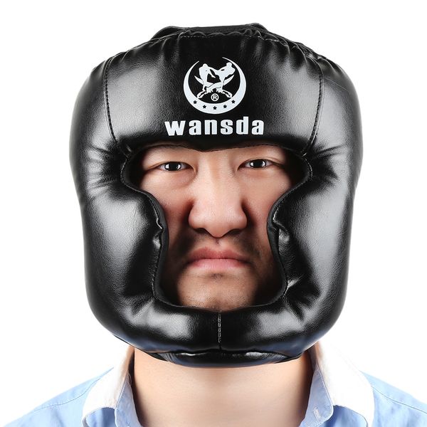 Wansda WSD - Casco da allenamento per calci da boxe, copricapo di protezione per la boxe 2005