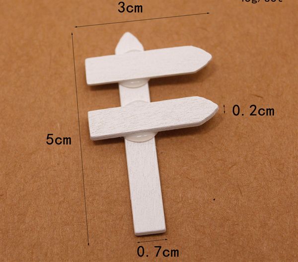 

100pcs/lot d3xh5cm garden succulents tags markers nursery wooden plant labels for microlandschaft white garden ornaments