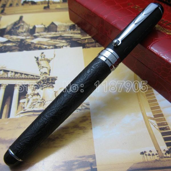 

crocodile 168 crocodile black skin paern roller ball pen blue red coffee color, Blue;orange