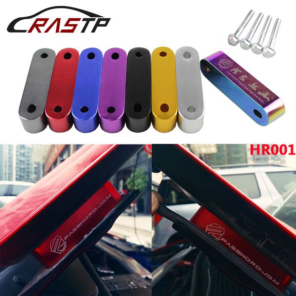 

rastp - jdm billet aluminum hood spacer risers set for for honda with 4pcs fender washers logo rs3-hr001