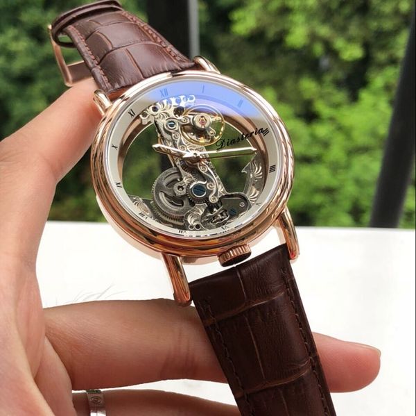 

Горячее заднее стекло Розовое золото 42MM CASE 2019 механические автоматические ААА му