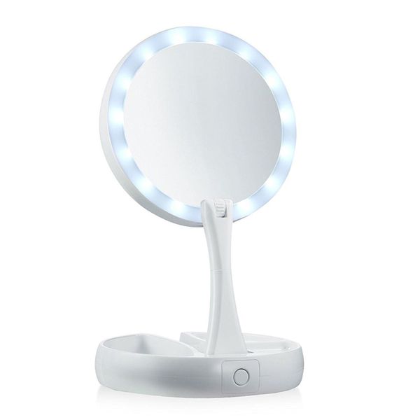 My Fold Away Adjustable Portable Mirror Led Makeup Professional 10x Vanity With Lights Health Beauty Tool Gadgets Bulbs For Cars