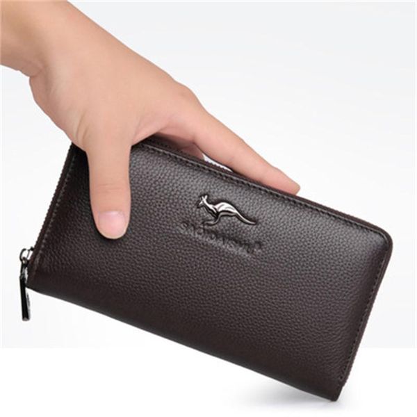 

organizer wallets for men long pu wallet cell phone pocket handbag male clutch purse card holder, Red;black