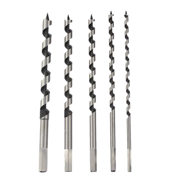 

5pcs / set 230mm long auger drill hexagonal handle woodworking drill bit drill drill bit set electric tool