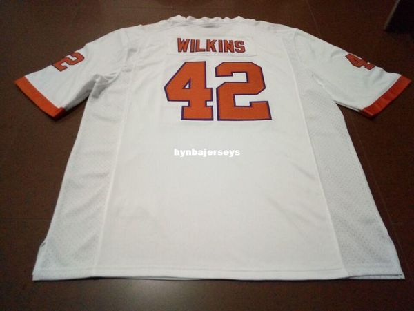 

men clemson tigers #42 christian wilkins orange white college jersey or custom any name or number jersey, Black;red