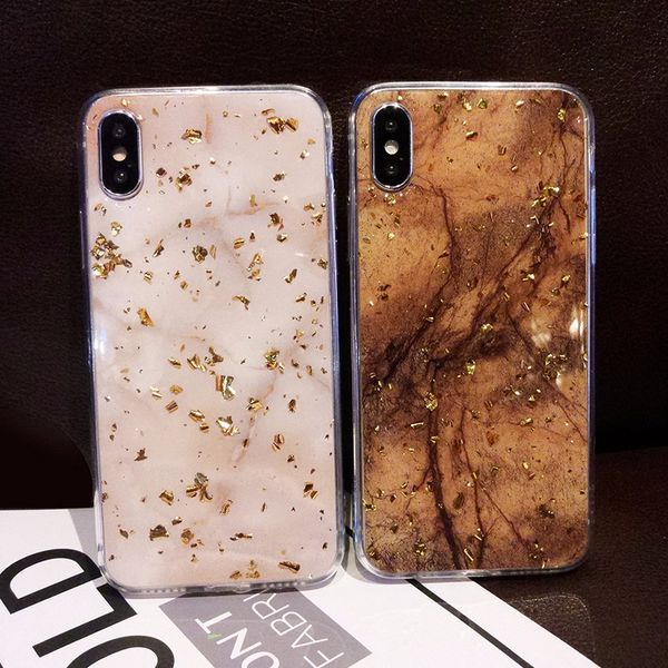 coque iphone xr feuille or