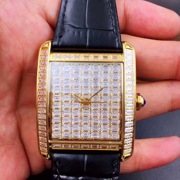 

new arrival fashion design full diamonds watches men automatic mechanical watch for men luxury stainless steel leather clock super gift, Slivery;brown