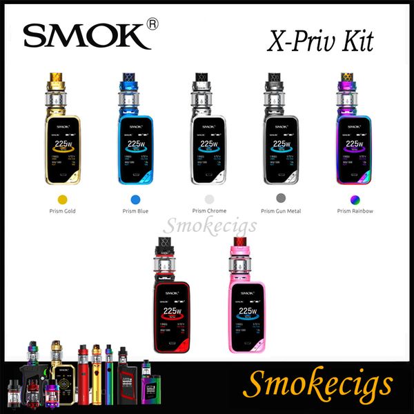 

SMOK X-Priv Kit 225 Вт x Priv Mod с Tfv12 Prince Tank 8 мл Стандартное издание эргономичный дизайн несколько защит 100% оригинал