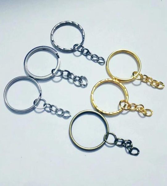 

HOT Wholesale 120PCS/Lot 25MM Split Key Rings Chains Charms Keychain Fashion For Car Key Ring Accessories Silver Bronze Gold 3 Color -52