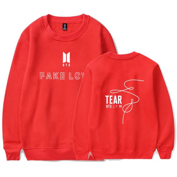 

bts love yourself tear autumn black white/color logo sweatshirt women casual fashion capless men cool streetwear 4xl a7141-a7144