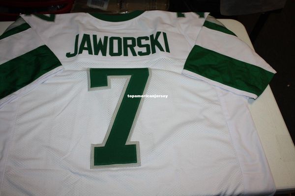 

retro #7 ron jaworski custom mitchell & ness jersey white stitching men's football jerseys running, Black;blue